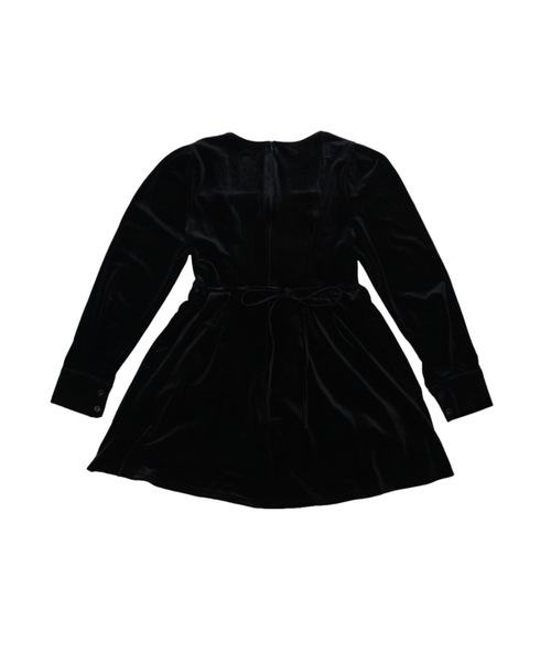 ALLuRing ChaRm（アリュリングチャーム）の「Ruffle Lace velvet Mini Dress / フリルレースベルベットミニワンピース 首紐付き（ワンピース・レディース・ブラック・M/S）」の4枚目の写真