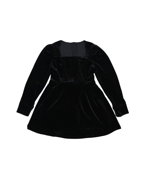 ALLuRing ChaRm（アリュリングチャーム）の「Ruffle Lace velvet Mini Dress / フリルレースベルベットミニワンピース 首紐付き（ワンピース・レディース・ブラック・M/S）」の3枚目の写真