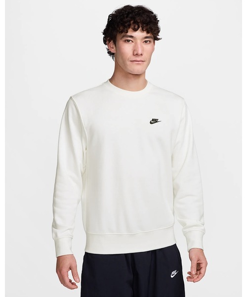 NIKE（ナイキ）の「《NIKEアパレル》ｸﾗﾌﾞ FT L/S ｸﾙｰ（Tシャツ/カットソー・メンズ・ヘザーグレー/ブラック/オフホワイト/グレー系その他・XL/S/M/L/2XL）」の2枚目の写真