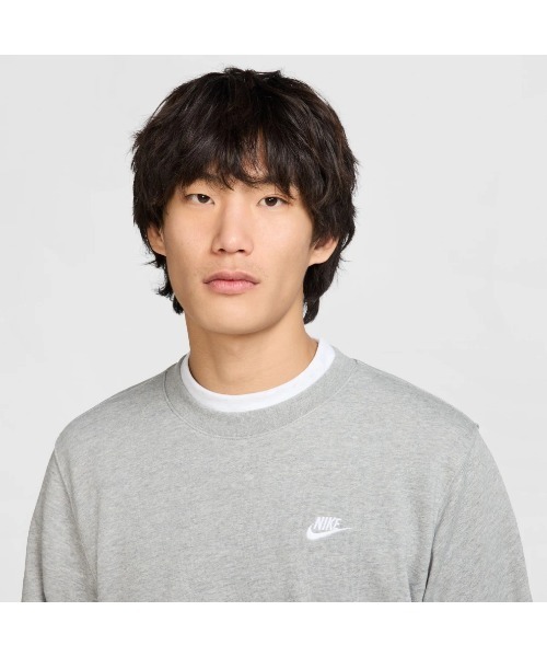 NIKE（ナイキ）の「《NIKEアパレル》ｸﾗﾌﾞ FT L/S ｸﾙｰ（Tシャツ/カットソー・メンズ・ヘザーグレー/ブラック/オフホワイト/グレー系その他・XL/S/M/L/2XL）」の7枚目の写真
