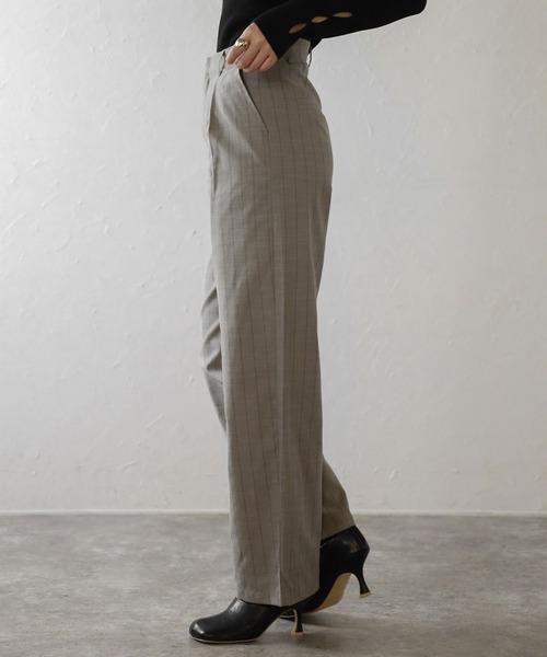 ENC(エンク)の「back label striped straight long pants / バックラベルストライプストレートロングパンツ(その他パンツ・レディース・アイボリー/グレー・S/M)」の14枚目の写真