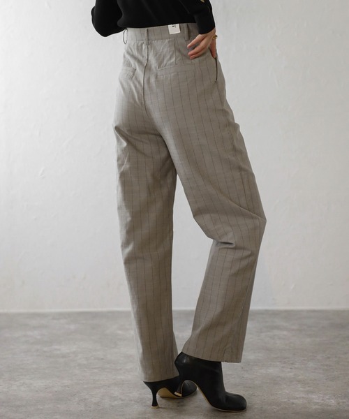ENC(エンク)の「back label striped straight long pants / バックラベルストライプストレートロングパンツ(その他パンツ・レディース・アイボリー/グレー・S/M)」の17枚目の写真