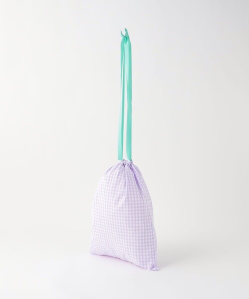 green label relaxing(グリーンレーベルリラクシング)の「巾着バッグ(L)(エコバッグ/サブバッグ・キッズ・ライラック/コバルトブルー・FREE)」の11枚目の写真