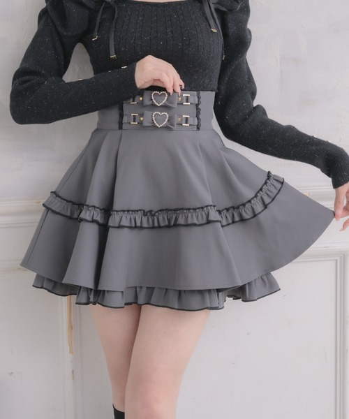 ROJITA(ロジータ)の「ベルトリボンデザインスカート(スカート・レディース・チェック/ピンク/ブラック/その他/グレー・FREE)」の2枚目の写真