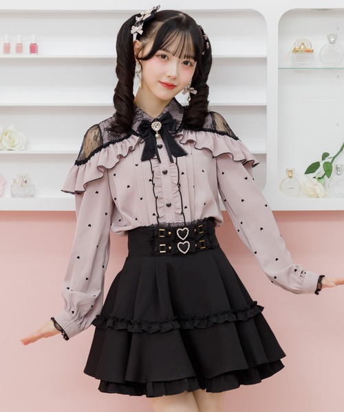 ROJITA(ロジータ)の「ベルトリボンデザインスカート(スカート・レディース・チェック/ピンク/ブラック/その他/グレー・FREE)」の7枚目の写真