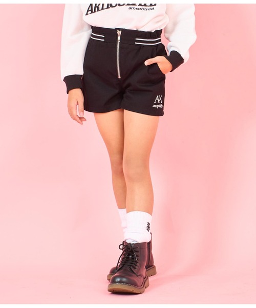 ANAP kids(アナップキッズ)の「ウエストゴムデザインジップ付ショートパンツ(その他パンツ・キッズ・ブラック/ブルー・130cm/120cm/110cm)」の17枚目の写真