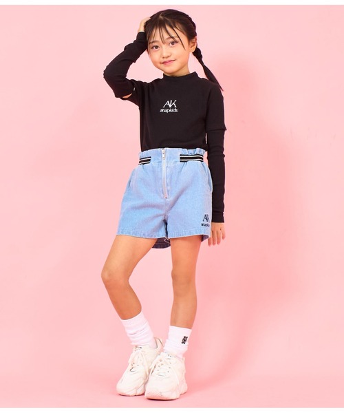 ANAP kids(アナップキッズ)の「ウエストゴムデザインジップ付ショートパンツ(その他パンツ・キッズ・ブラック/ブルー・130cm/120cm/110cm)」の10枚目の写真