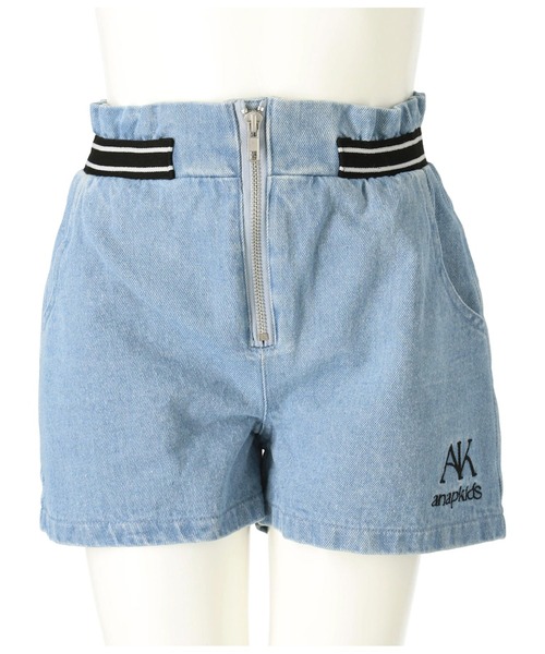 ANAP kids(アナップキッズ)の「ウエストゴムデザインジップ付ショートパンツ(その他パンツ・キッズ・ブラック/ブルー・130cm/120cm/110cm)」の5枚目の写真