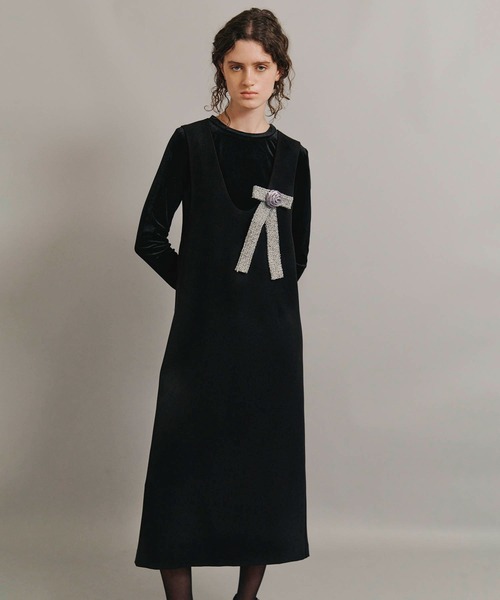 kiehtova(キエトヴァ)の「【kiehtova】FORM JUMPER SKIRT/フォーム ジャンパー スカート KTWR19 ※(ジャンパースカート・レディース・ブラック/ネイビー・FREE)」の8枚目の写真
