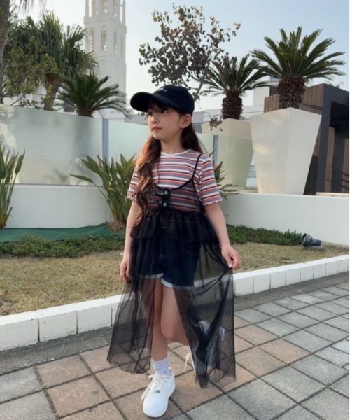 TARKER（ターカー）の「シアー素材ワンピース（ワンピース・キッズ・オフホワイト/ブラック・130/120/110/100/90/150/140）」の17枚目の写真