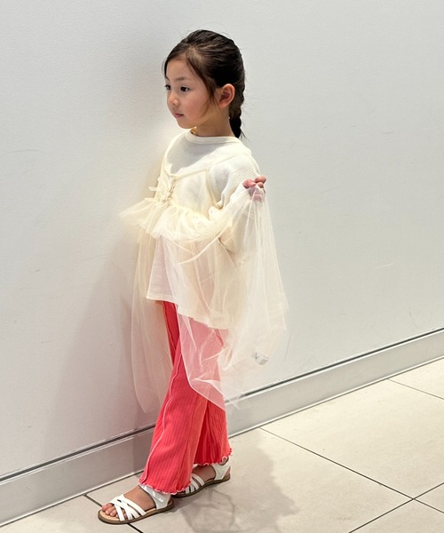 TARKER（ターカー）の「シアー素材ワンピース（ワンピース・キッズ・オフホワイト/ブラック・130/120/110/100/90/150/140）」の20枚目の写真