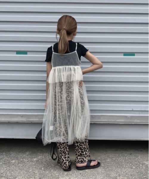 TARKER（ターカー）の「シアー素材ワンピース（ワンピース・キッズ・オフホワイト/ブラック・130/120/110/100/90/150/140）」の11枚目の写真