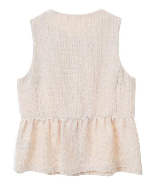 YECCA VECCA（イェッカヴェッカ）の「ツイードペプラムジレ（その他アウター・レディース・オフホワイト/ブラック・FREE）」の12枚目の写真