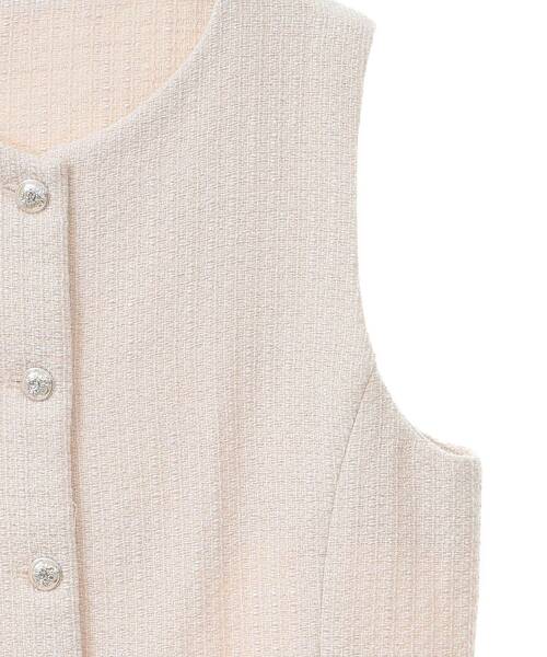 YECCA VECCA（イェッカヴェッカ）の「ツイードペプラムジレ（その他アウター・レディース・オフホワイト/ブラック・FREE）」の9枚目の写真