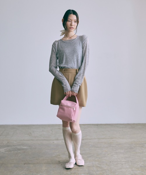 EN NEUME（エンノイム）の「Sheer Ribbed Layering Tank Set（Tシャツ/カットソー・レディース・ブラック/杢グレー/イエロー/ホワイト・FREE）」の14枚目の写真