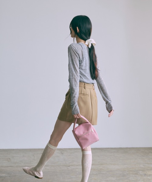 EN NEUME（エンノイム）の「Sheer Ribbed Layering Tank Set（Tシャツ/カットソー・レディース・ブラック/杢グレー/イエロー/ホワイト・FREE）」の13枚目の写真