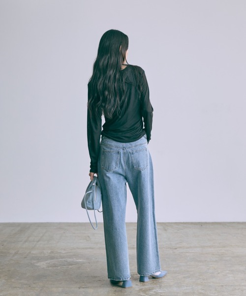 EN NEUME（エンノイム）の「Sheer Ribbed Layering Tank Set（Tシャツ/カットソー・レディース・ブラック/杢グレー/イエロー/ホワイト・FREE）」の19枚目の写真