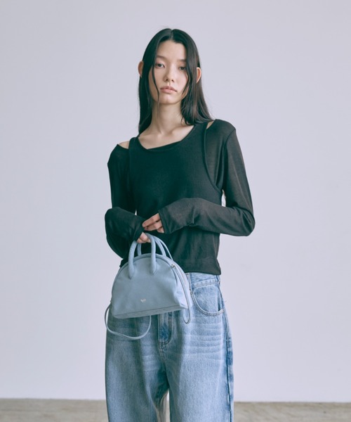 EN NEUME（エンノイム）の「Sheer Ribbed Layering Tank Set（Tシャツ/カットソー・レディース・ブラック/杢グレー/イエロー/ホワイト・FREE）」の12枚目の写真