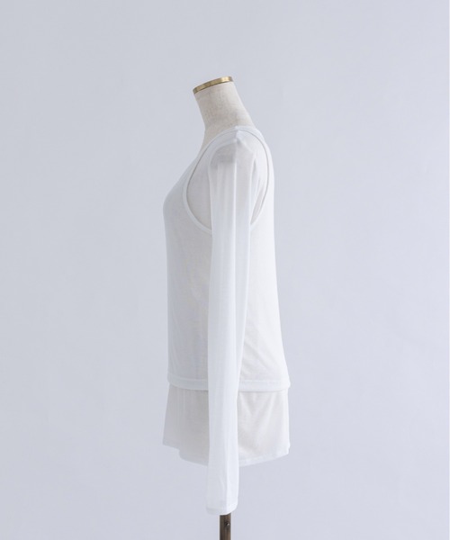 EN NEUME（エンノイム）の「Sheer Ribbed Layering Tank Set（Tシャツ/カットソー・レディース・ブラック/杢グレー/イエロー/ホワイト・FREE）」の22枚目の写真