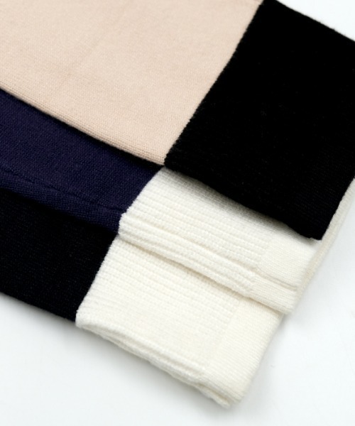 aquagarage（アクアガレージ）の「ポイントパール襟付きニット（ニット/セーター・レディース・ネイビー/ベージュ/ブラック・L/M）」の11枚目の写真