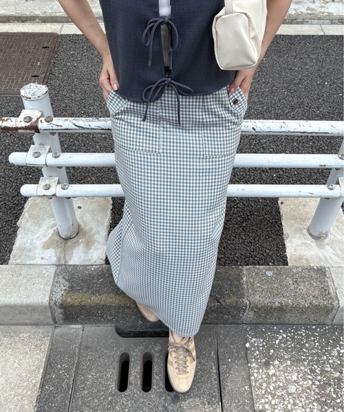 feepur by saya(フェピュールバイサヤ)の「【XSサイズあり】カラーチェックタイトスカート(スカート・レディース・グレー/ブルー/イエロー・MEDIUM/X-SMALL)」の1枚目の写真