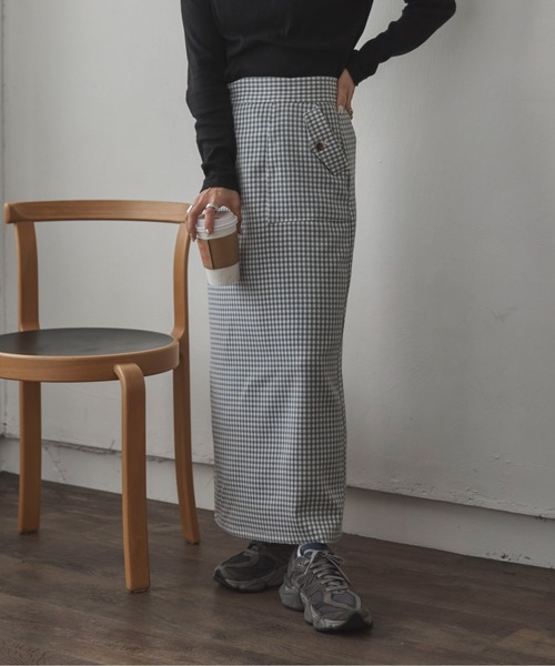 feepur by saya(フェピュールバイサヤ)の「【XSサイズあり】カラーチェックタイトスカート(スカート・レディース・グレー/ブルー/イエロー・MEDIUM/X-SMALL)」の14枚目の写真