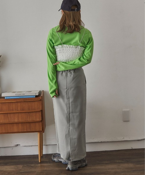 feepur by saya(フェピュールバイサヤ)の「【XSサイズあり】カラーチェックタイトスカート(スカート・レディース・グレー/ブルー/イエロー・MEDIUM/X-SMALL)」の7枚目の写真