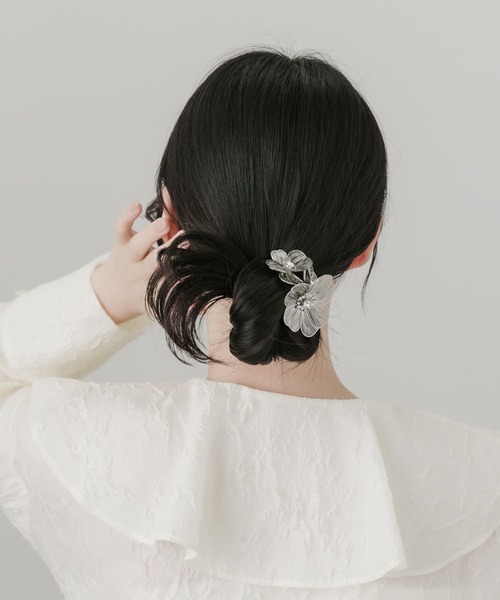 ヘアアクセサリー koz.k セール】メタルフラワー3セットヘアカフ（その他ヘア