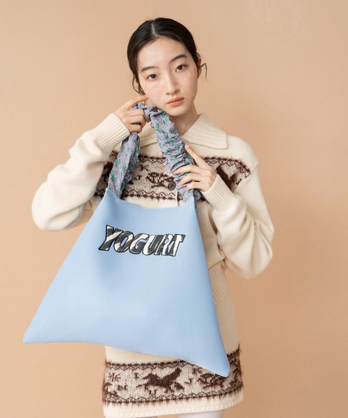 Casselini(キャセリーニ)の「Casselini(キャセリーニ)メッシュロゴトート(トートバッグ・レディース・イエロー/レオパード/ブルー/ブラック・FREE)」の2枚目の写真