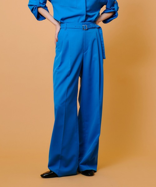 allureville(アルアバイル)の「CRISPYカルゼタックパンツ(その他パンツ・レディース・ベージュ/ネイビー/ブルー・1/2)」の5枚目の写真