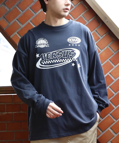 8(eight)(エイト)の「天竺プリントロゴ長袖Tシャツ(Tシャツ/カットソー・メンズ・ホワイト/ネイビー/ブラック・MEDIUM/LARGE)」の3枚目の写真