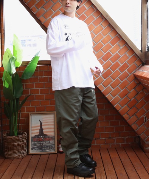 8(eight)(エイト)の「天竺プリントロゴ長袖Tシャツ(Tシャツ/カットソー・メンズ・ホワイト/ネイビー/ブラック・MEDIUM/LARGE)」の10枚目の写真
