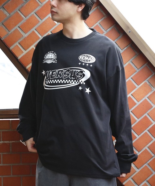 8(eight)(エイト)の「天竺プリントロゴ長袖Tシャツ(Tシャツ/カットソー・メンズ・ホワイト/ネイビー/ブラック・MEDIUM/LARGE)」の13枚目の写真