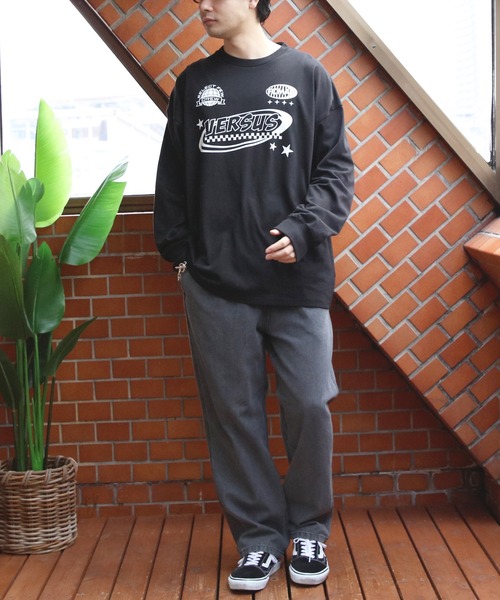 8(eight)(エイト)の「天竺プリントロゴ長袖Tシャツ(Tシャツ/カットソー・メンズ・ホワイト/ネイビー/ブラック・MEDIUM/LARGE)」の16枚目の写真
