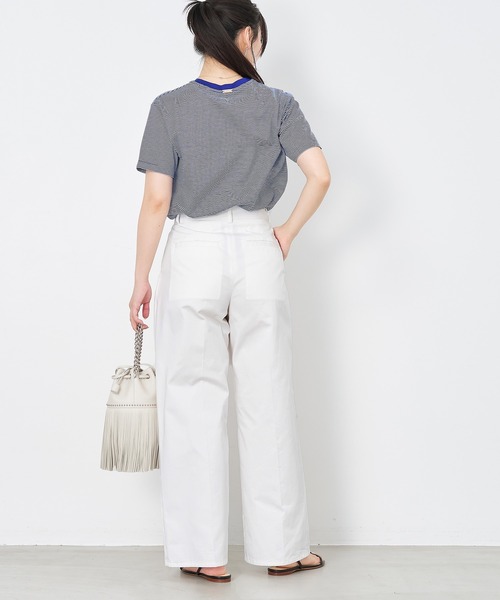 MICA&DEAL（マイカ＆ディール）の「チノワイドパンツ〈3サイズ展開〉（チノパンツ・レディース・キャメル/ベージュ/オフホワイト・34/36/38）」の8枚目の写真