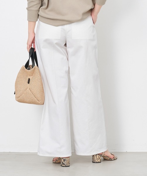 MICA&DEAL（マイカ＆ディール）の「チノワイドパンツ〈3サイズ展開〉（チノパンツ・レディース・キャメル/ベージュ/オフホワイト・34/36/38）」の11枚目の写真