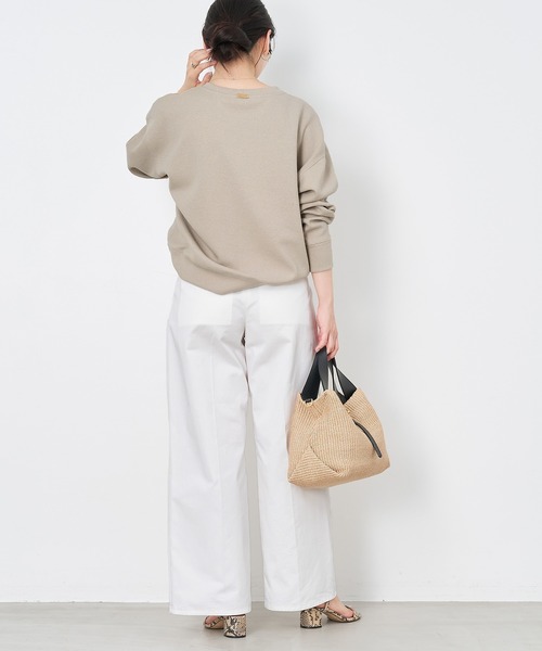 MICA&DEAL（マイカ＆ディール）の「チノワイドパンツ〈3サイズ展開〉（チノパンツ・レディース・キャメル/ベージュ/オフホワイト・34/36/38）」の12枚目の写真