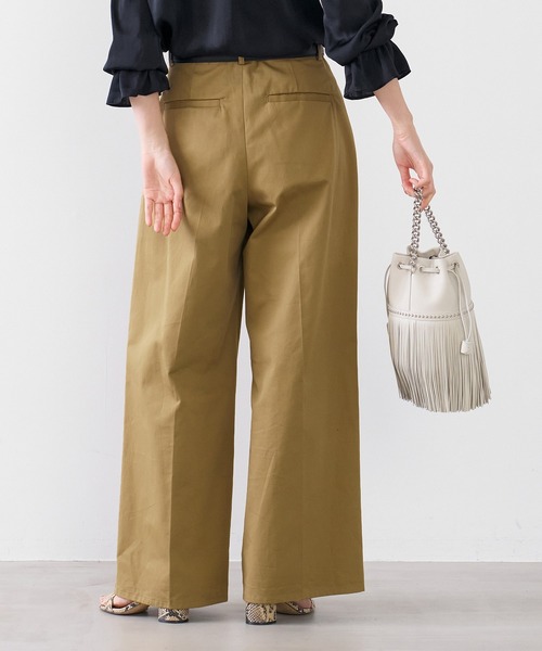 MICA&DEAL（マイカ＆ディール）の「チノワイドパンツ〈3サイズ展開〉（チノパンツ・レディース・キャメル/ベージュ/オフホワイト・34/36/38）」の18枚目の写真