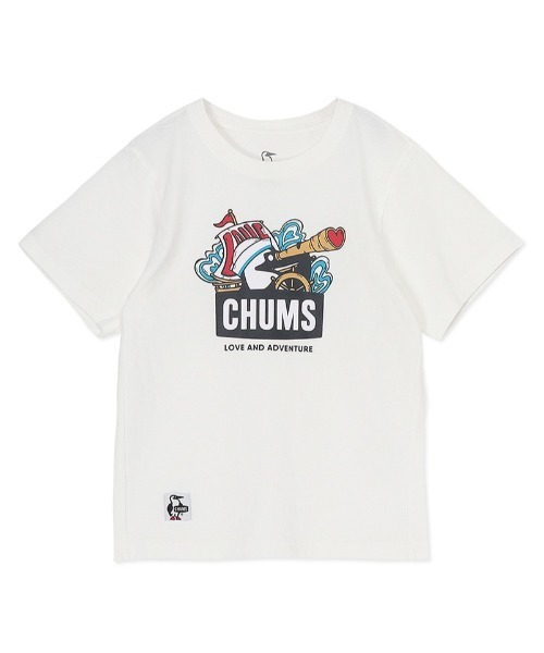 CHUMS(`X)́yCHUMSz Kids Love & Adventure Booby T-Shirt LbY uAhAhx`[ u[r[eB[Vc(TVc/Jbg\[)