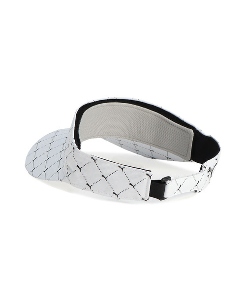 PUMA(プーマ)の「PUMA プーマ ウィメンズ ゴルフ W キャット アーガイル AOP バイザー(サンバイザー・レディース・ホワイト/ネイビー/ブラック・フリー)」の8枚目の写真