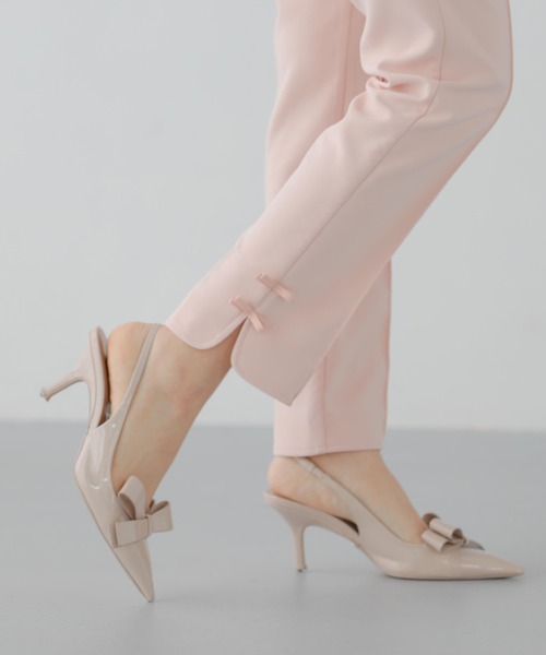 Fit more(フィットモア)の「リボンスリットテーパードパンツ(その他パンツ・レディース・ネイビー/ピンク/ブラック・PS/S/M)」の12枚目の写真