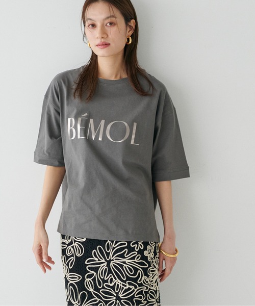 LARUTA(ラルータ)の「【LARUTA】6分袖ロゴT(Tシャツ/カットソー・レディース・チャコールグレー/イエロー/ネイビー/オフホワイト・FREE)」の16枚目の写真
