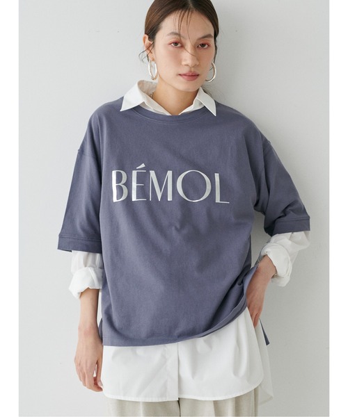 LARUTA(ラルータ)の「【LARUTA】6分袖ロゴT(Tシャツ/カットソー・レディース・チャコールグレー/イエロー/ネイビー/オフホワイト・FREE)」の22枚目の写真
