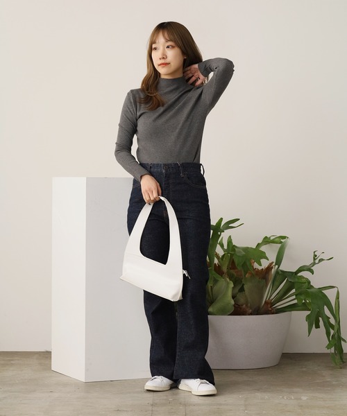 ROOPTOKYO（ループトウキョウ）の「細リブハイネックトップス 秋物 秋服 2026年秋冬 冬服（ニット/セーター・レディース・ブラック/グレー/ホワイト/ベージュ・FREE）」の19枚目の写真