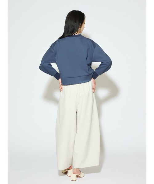 tシャツ MIDIUMISOLID for Ladies カーブスリーブダブルニットプルオーバー レディース MIDIUMISOLID tシャツ for Ladies カーブスリーブダブルニット
