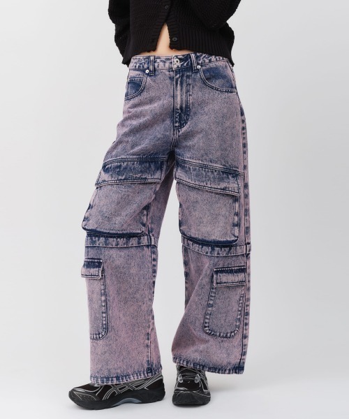 atmos pink（アトモスピンク）の「atmos pink Cargo Denim Pants / アトモス ピンク カーゴ デニム パンツ（その他パンツ・レディース・ブルー/ブラウン/ピンク・XS/S/M）」の3枚目の写真