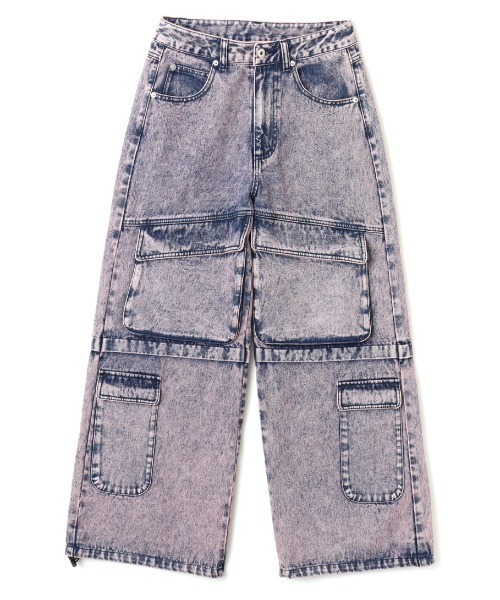 atmos pink（アトモスピンク）の「atmos pink Cargo Denim Pants / アトモス ピンク カーゴ デニム パンツ（その他パンツ・レディース・ブルー/ブラウン/ピンク・XS/S/M）」の4枚目の写真