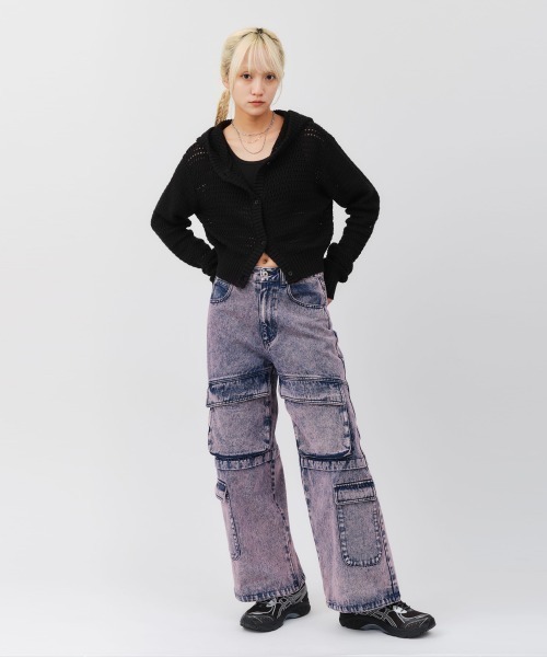 atmos pink（アトモスピンク）の「atmos pink Cargo Denim Pants / アトモス ピンク カーゴ デニム パンツ（その他パンツ・レディース・ブルー/ブラウン/ピンク・XS/S/M）」の6枚目の写真