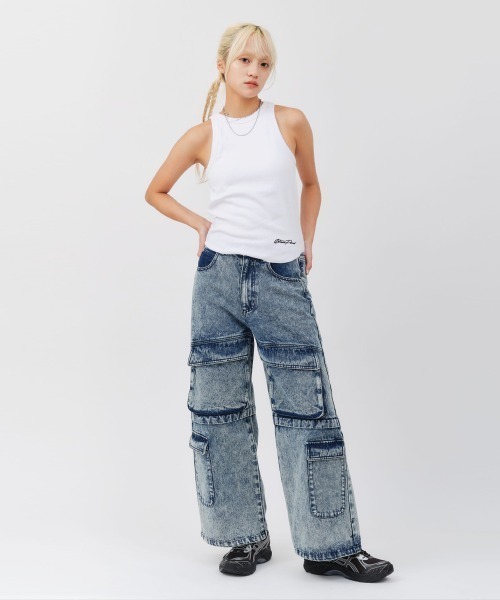 atmos pink（アトモスピンク）の「atmos pink Cargo Denim Pants / アトモス ピンク カーゴ デニム パンツ（その他パンツ・レディース・ブルー/ブラウン/ピンク・XS/S/M）」の15枚目の写真