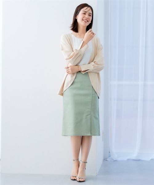 7days Life Styling(セブンデイズライフスタイリング)の「シルケットポンチ袖ボリュームトッパーカーディガン(カーディガン/ボレロ・レディース・グレイッシュベージュ/ブラック/オフホワイト/ミント・S/L/3L/M/LL)」の10枚目の写真